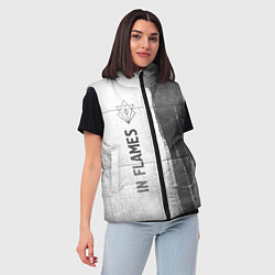 Женский жилет In Flames - white gradient по-вертикали, цвет: 3D-черный — фото 2