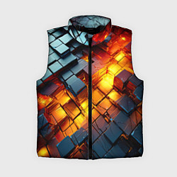 Женский жилет Трехмерные кубики с разрушением, цвет: 3D-черный