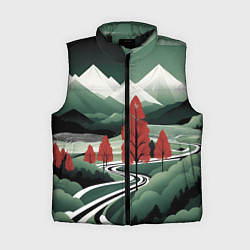 Женский жилет Дорога на природу, цвет: 3D-черный
