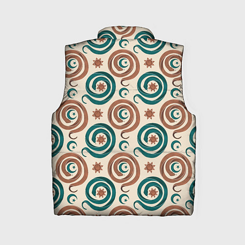 Женский жилет Паттерн со змеями защищающими луну и солнце / 3D-Красный – фото 2