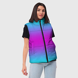 Женский жилет Градиент неоновые цвета, цвет: 3D-красный — фото 2