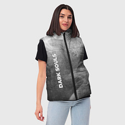 Женский жилет Dark Souls - grey gradient вертикально, цвет: 3D-черный — фото 2