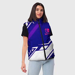 Женский жилет Нинтендо геометрия киберспорт, цвет: 3D-светло-серый — фото 2