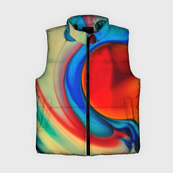 Женский жилет Жидкие цветные краски
