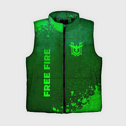 Женский жилет Free Fire - green gradient вертикально