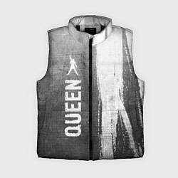 Женский жилет Queen - grey gradient по-вертикали, цвет: 3D-черный
