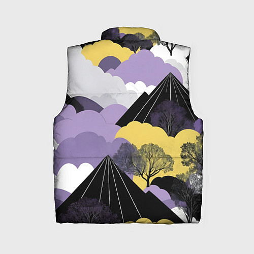 Женский жилет Япония горы / 3D-Светло-серый – фото 2