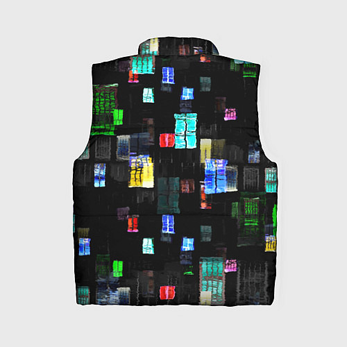Женский жилет Окна ночного города / 3D-Красный – фото 2
