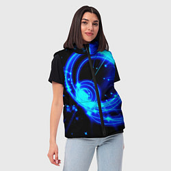 Женский жилет Оптические синие волны, цвет: 3D-красный — фото 2