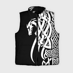 Женский жилет Языческий кельтский орнамент тату, цвет: 3D-черный
