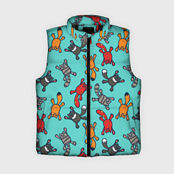 Женский жилет Цветные котики паттерн