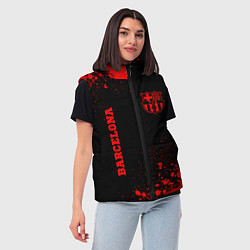 Женский жилет Barcelona - red gradient вертикально, цвет: 3D-черный — фото 2