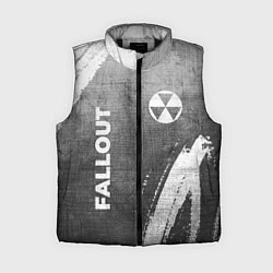 Женский жилет Fallout - grey gradient вертикально, цвет: 3D-черный