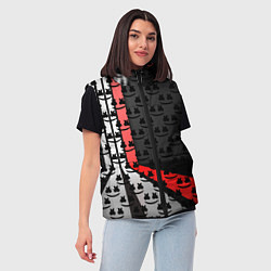 Женский жилет Marshmello pattern, цвет: 3D-красный — фото 2
