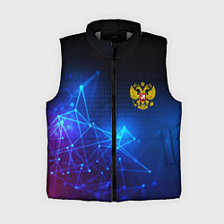 Женский жилет Герб РФ абстракция текстура