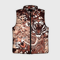 Женский жилет Тигр дракон и самурай