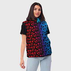 Женский жилет Marshmello gradient, цвет: 3D-красный — фото 2