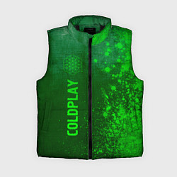 Женский жилет Coldplay - green gradient по-вертикали, цвет: 3D-черный