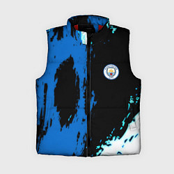 Женский жилет Манчестер сити краски абстрактные, цвет: 3D-красный