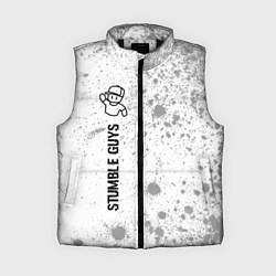 Женский жилет Stumble Guys glitch на светлом фоне по-вертикали, цвет: 3D-черный
