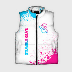 Женский жилет Stumble Guys neon gradient style вертикально