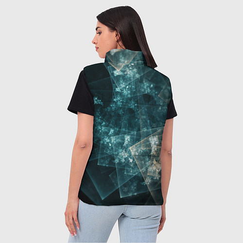 Женский жилет Абстрактный космос геометрия / 3D-Светло-серый – фото 4