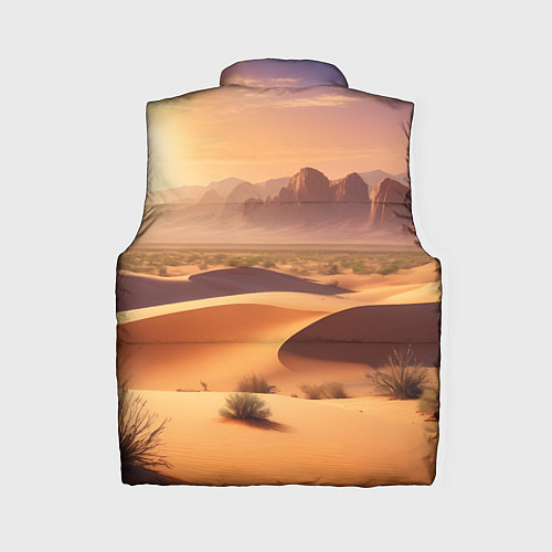 Женский жилет Закат в жаркой пустыне / 3D-Светло-серый – фото 2