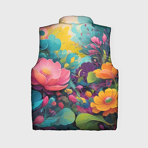 Женский жилет Лето красочные цветы / 3D-Светло-серый – фото 2