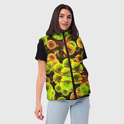 Женский жилет Вирусы текстура, цвет: 3D-светло-серый — фото 2