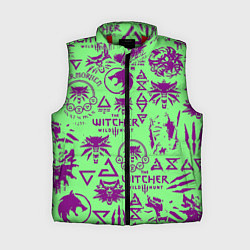 Женский жилет Ведьмак паттерн логотипы, цвет: 3D-красный
