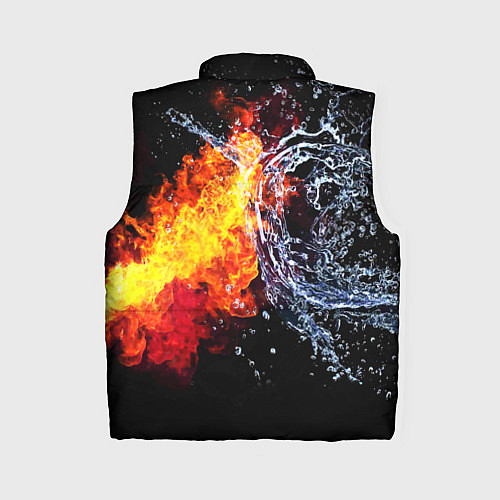 Женский жилет Столкновения огня и воды / 3D-Красный – фото 2