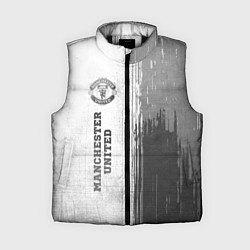 Женский жилет Manchester United - white gradient по-вертикали, цвет: 3D-черный