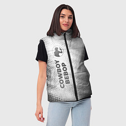 Женский жилет Cowboy Bebop - white gradient по-вертикали, цвет: 3D-черный — фото 2