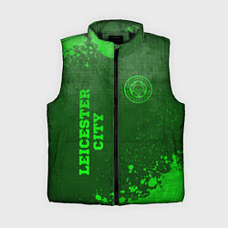 Женский жилет Leicester City - green gradient вертикально