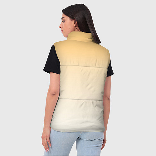 Женский жилет Градиент желтый с цветами / 3D-Светло-серый – фото 4