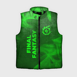 Женский жилет Final Fantasy - green gradient вертикально