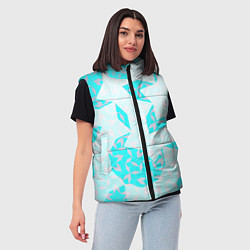 Женский жилет Паттерн Пенроуза : бирюзовый, цвет: 3D-светло-серый — фото 2