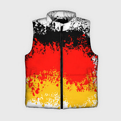 Женский жилет Флаг Германии в виде хаотичных пятен, цвет: 3D-светло-серый