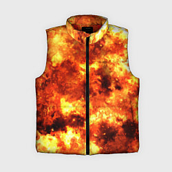 Женский жилет Ядерный взрыв огонь, цвет: 3D-красный
