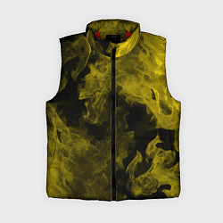 Женский жилет Жёлтый дым в огне, цвет: 3D-красный