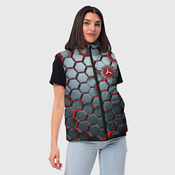 Женский жилет Mercedes броня, цвет: 3D-красный — фото 2