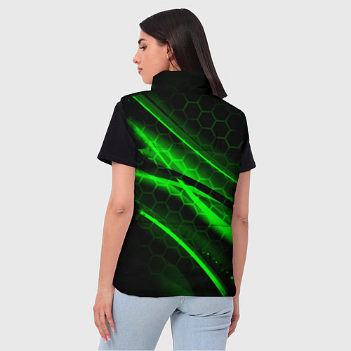 Женский жилет Starcraft 2 кислотные соты линии / 3D-Светло-серый – фото 4