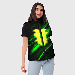 Женский жилет Starcraft 2 кислотные соты линии, цвет: 3D-светло-серый — фото 2