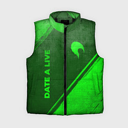 Женский жилет Date A Live - green gradient вертикально, цвет: 3D-черный