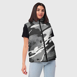 Женский жилет Черно белый камуфляж, цвет: 3D-светло-серый — фото 2