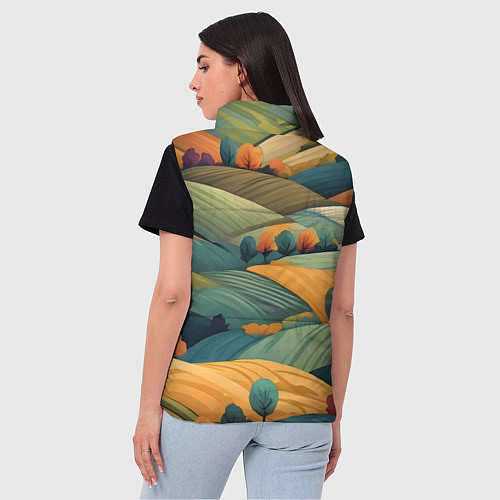 Женский жилет Луга поля / 3D-Светло-серый – фото 4