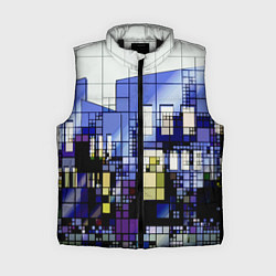 Женский жилет Городской пейзаж, цвет: 3D-черный