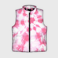 Женский жилет Розовый тай дай, цвет: 3D-черный