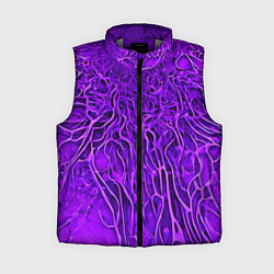 Женский жилет Фиолетовый симбионт абстракция, цвет: 3D-светло-серый