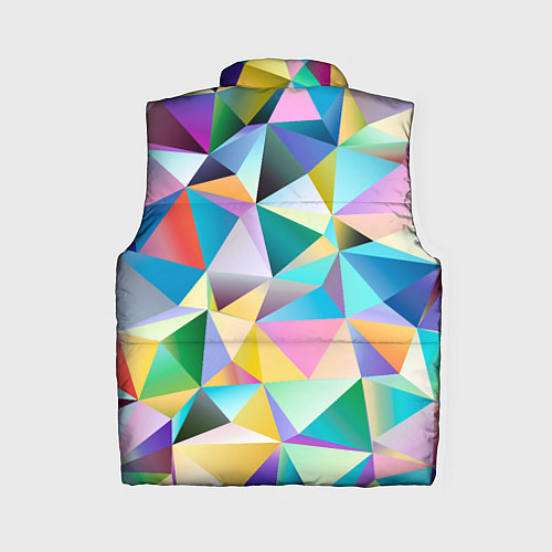 Женский жилет Полигональная текстура / 3D-Красный – фото 2